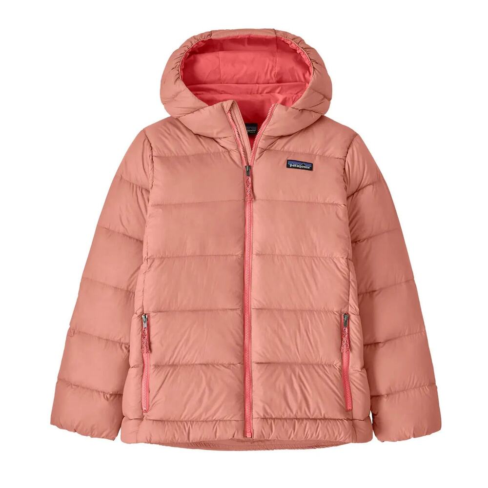 Patagonia Kids Hi-Loft Down Sweater in Moment Pink